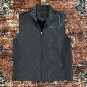Greg Norman Tasso Elba Vest Gray Performance Golf Lightweight Full Zip Men M